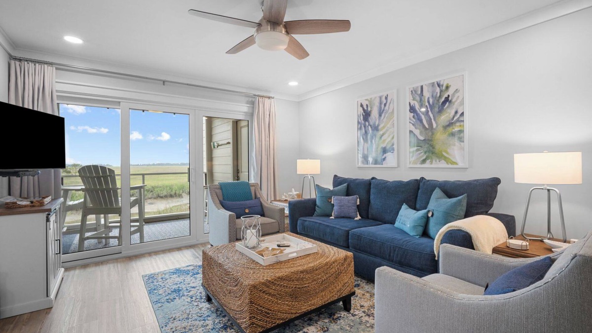 Saint Helena Island Villa | Fripper Upper: 1st Floor, Just for TWO, MARSH Views, FREE Coffee/Tea/Creamer, Club Cards Available!