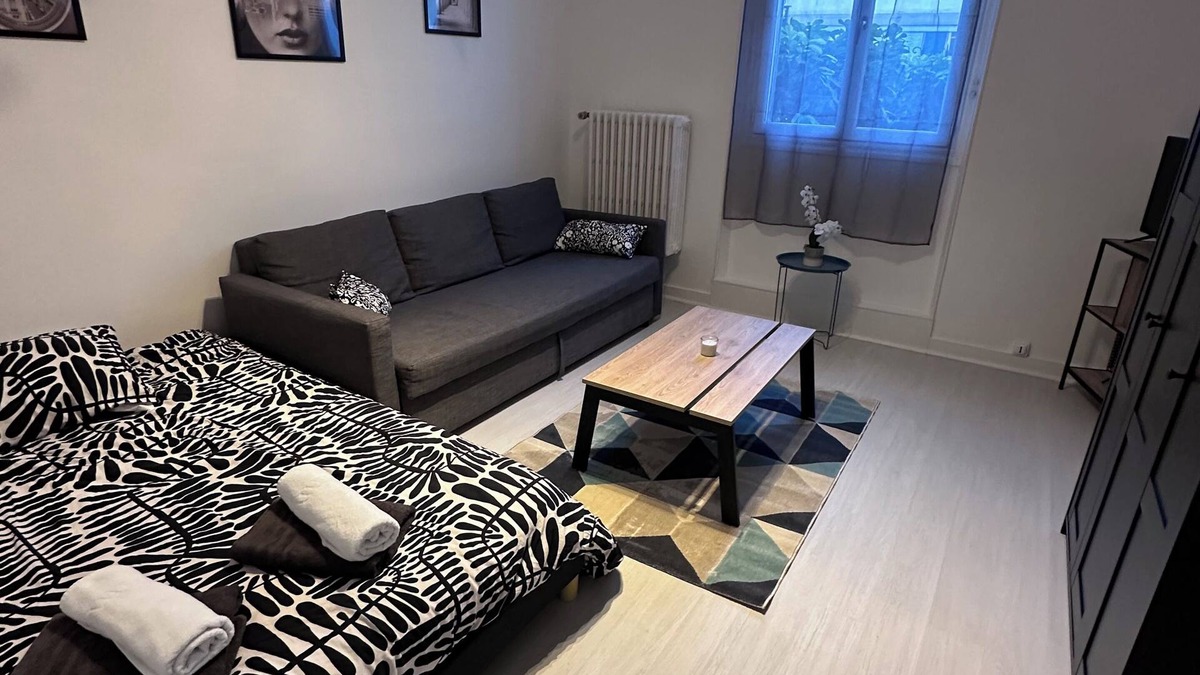 Auxerre Apartment | Fully-equipped 4-person apartment with shower in a very convenient location.