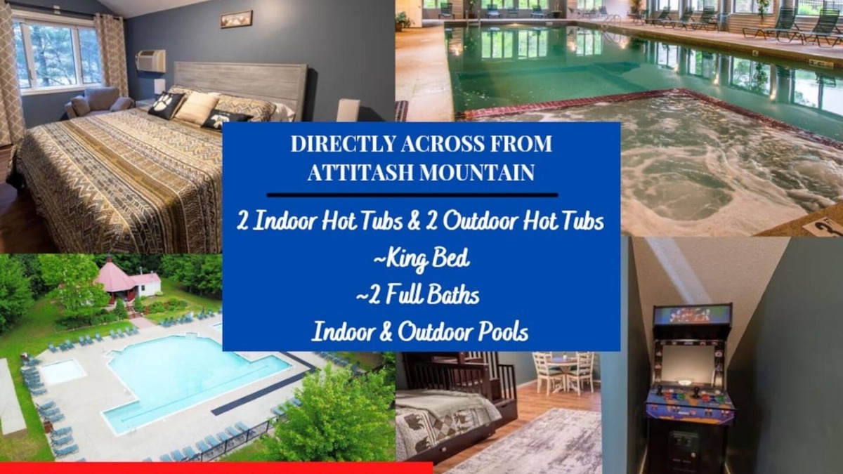 Bartlett Resort | Fun Mountain views on the Saco w/Arcade Game!