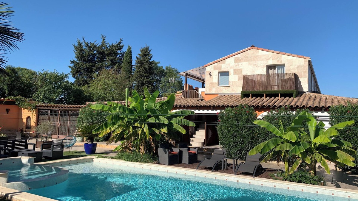 Laverune Apartment | Gîte 4 pers 50m2 (swimming pool/Jacuzzi sauna) 10 mn from Montpellier