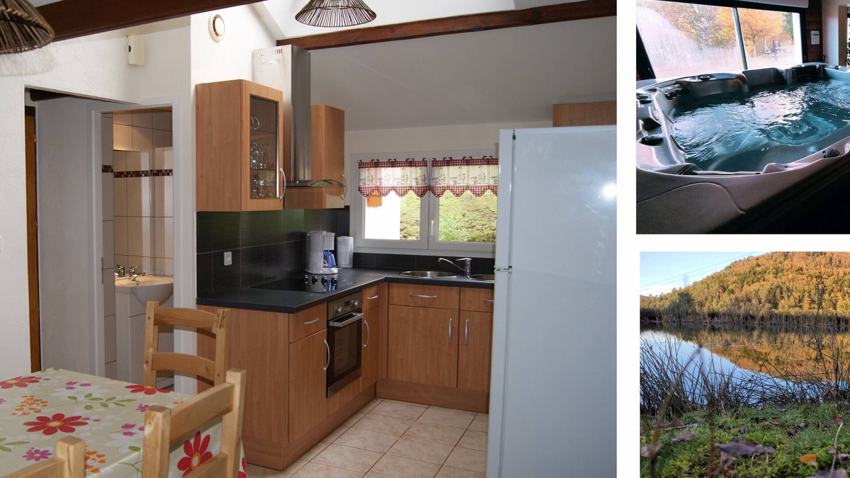 Dommartin-les-Remiremont Cottage | Gîte Elena with Spa Jacuzzi Sauna Fishing pond
