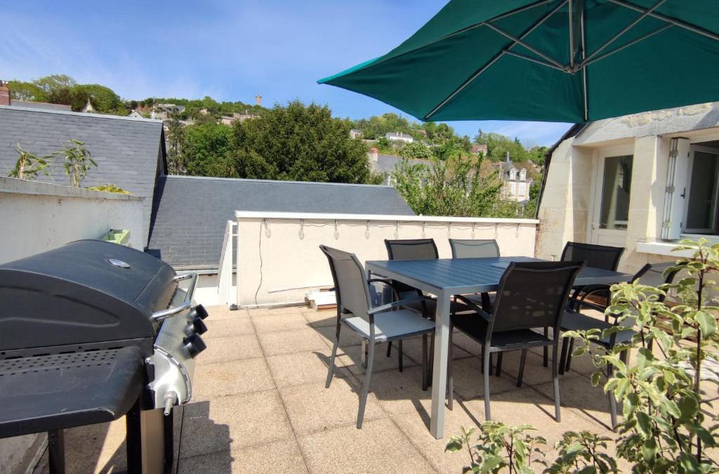Chinon Apartment | Gîte La p'tite terrasse Chinon centre Parking gratuit