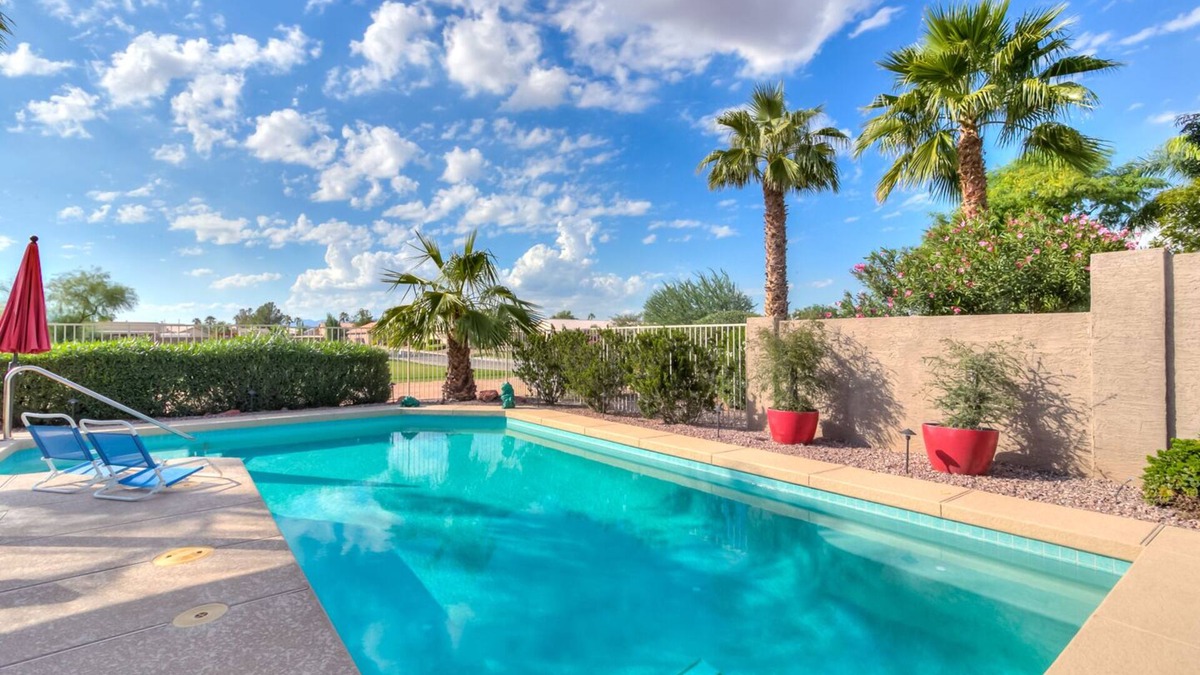 Palm Valley House | GATED 55+ GOLF RESORT COMMUNITY PEBBLECREEK Home w/Pool & Hot Tub, & Golf Car