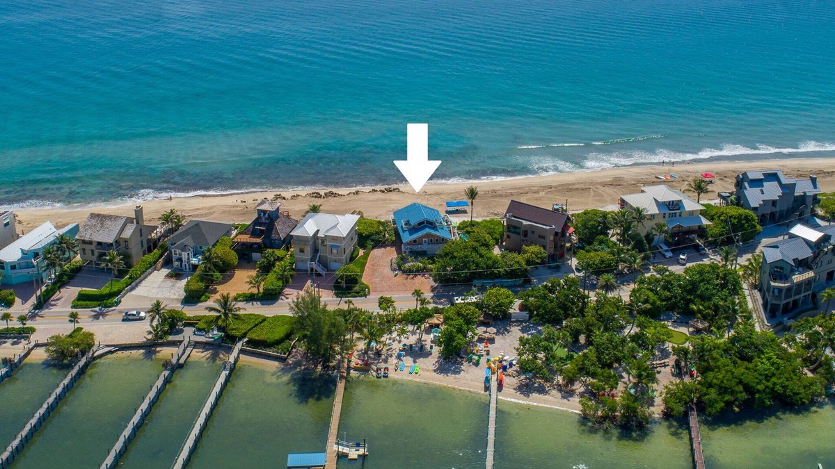 Stuart House | Gemini Beach: 7 BR/4.5BA FL Beach House on 2 beaches, 2 Heated Pools + Dock!