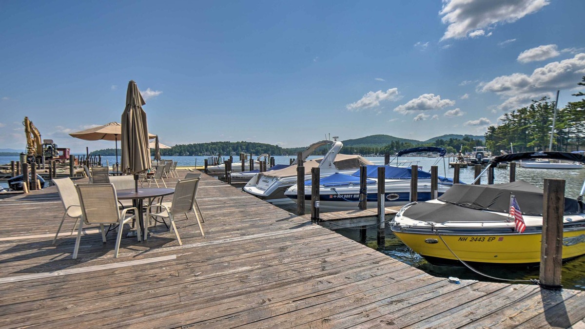 Gilford Apartment | Gilford Escape w/Boat Slip on Sanders Bay!