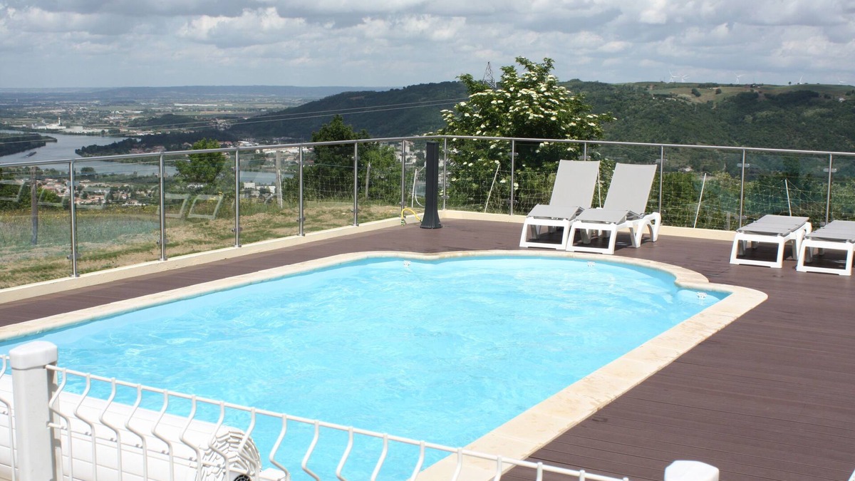 Ozon Cottage | Gite in Ardeche north overlooking the Rhone with heated pool, 3 stars