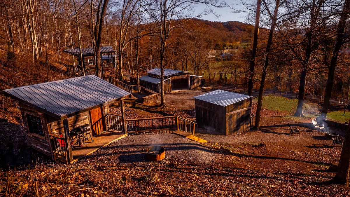 Lynx Cabin | Glamping Cabin | Huge Window | Over a Creek