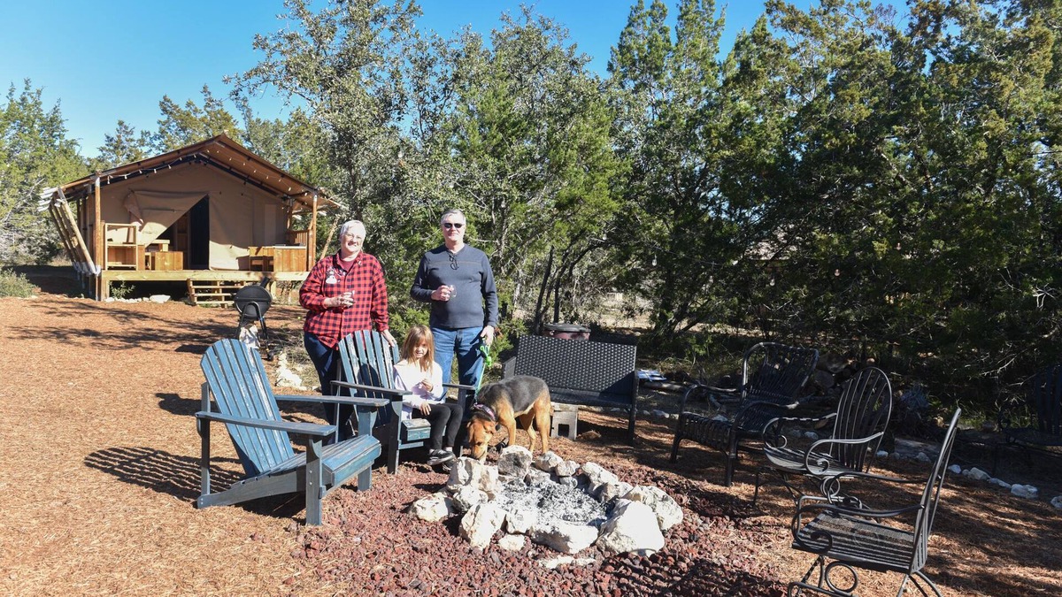 Johnson City RV Rental | Glamping with AC: Free Wine Tasting at 12 Fires