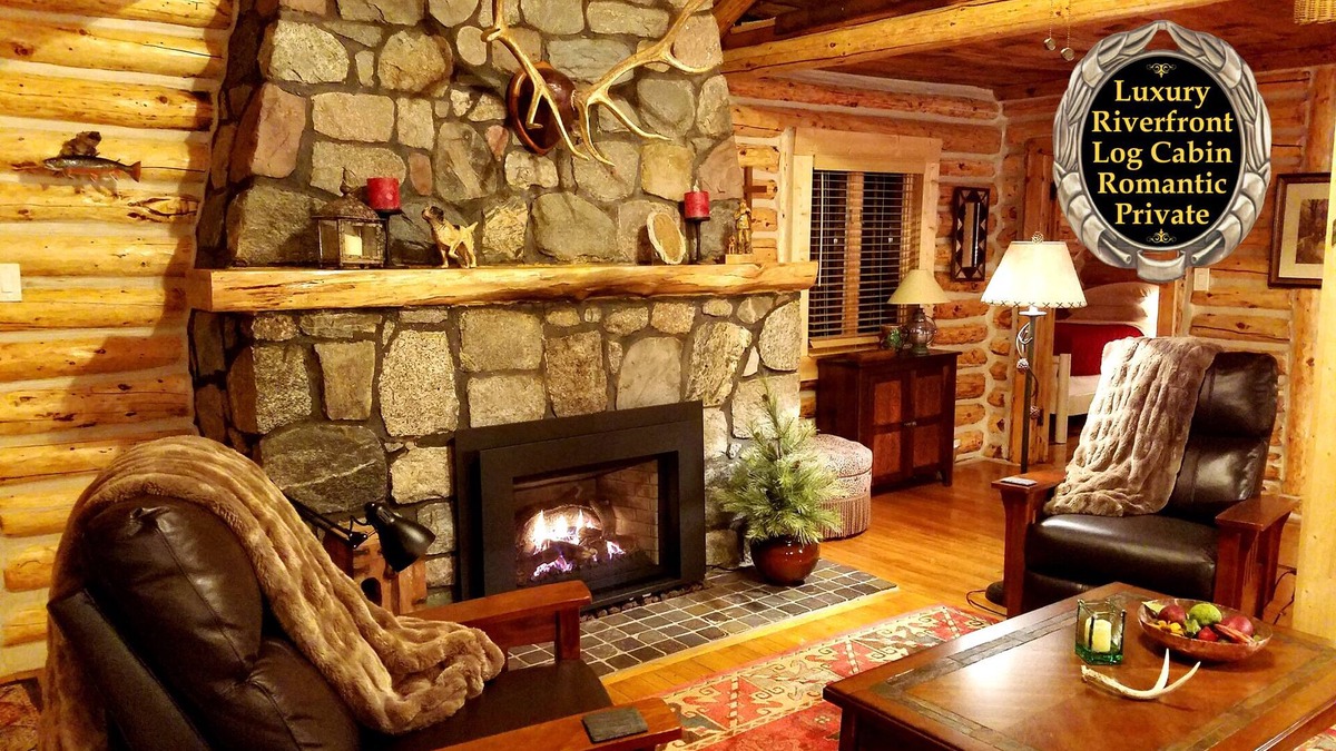 Grayling Cabin | Gold Fox Lodge - Romantic Riverfront Log Cabin - A Piece of Michigan History!