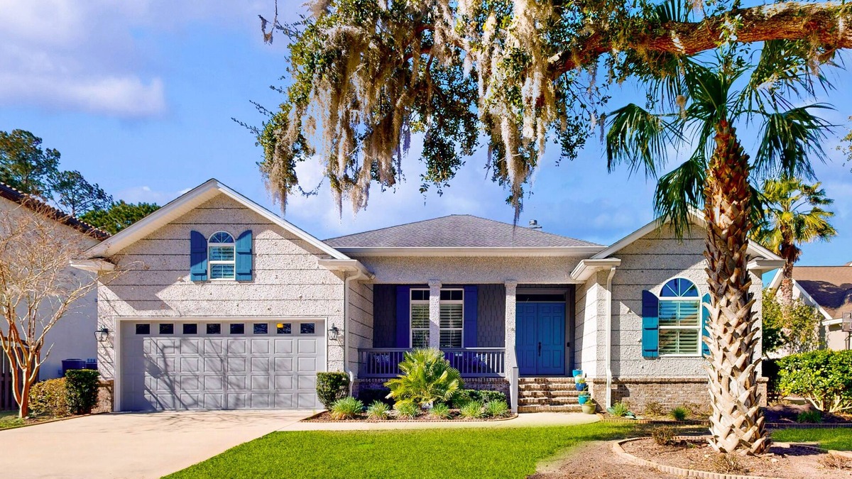 St. Simons Island House | Golf course-view home near beaches with deck, porch, grill, streaming, W/D, & AC