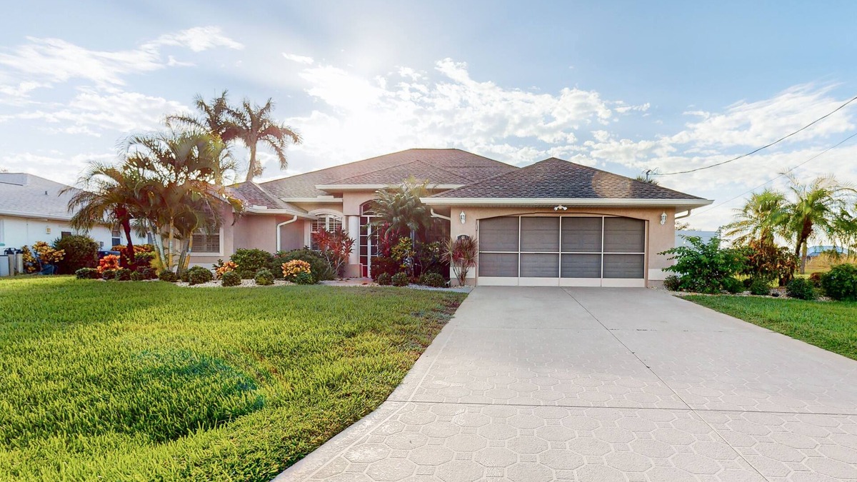 Long Meadow House | Golf course-view retreat with a private, heated pool, lanai, AC, & washer/dryer