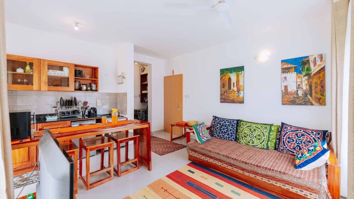 Tunguu Condo | Gorgeous 1-bedroom garden apartment in Fumba Town