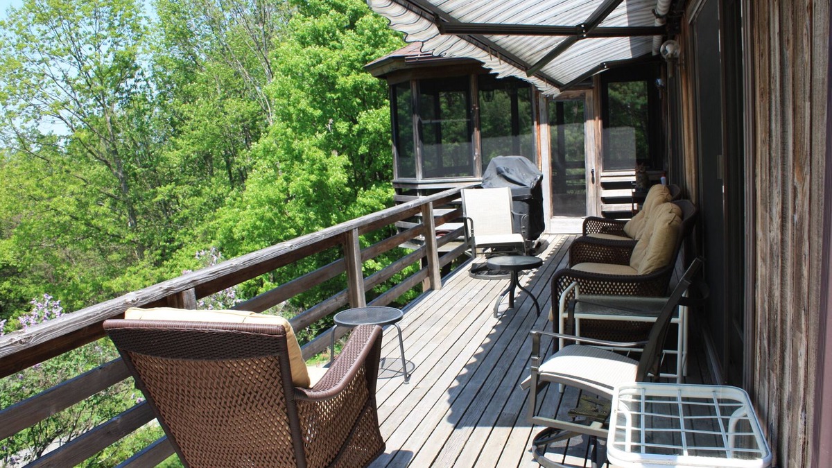 Richmond Cabin | Gorgeous Deck Views at this Serene Berkshires Cabin