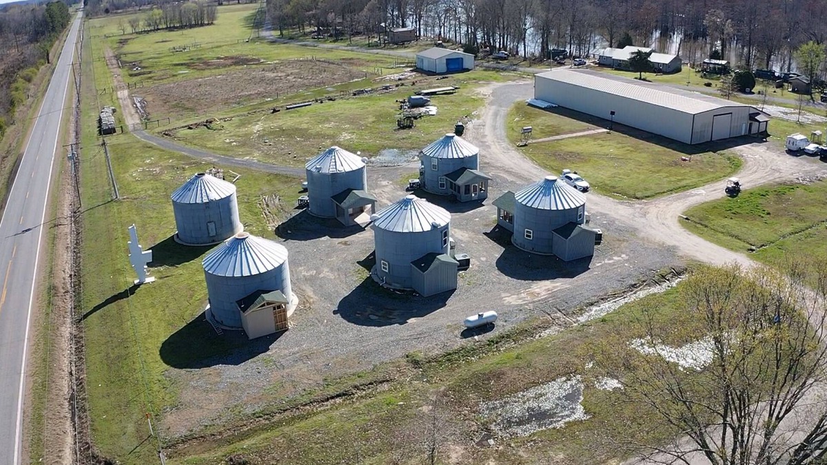 Gregory Cabin | Grain Bin retreat on mini working farm.