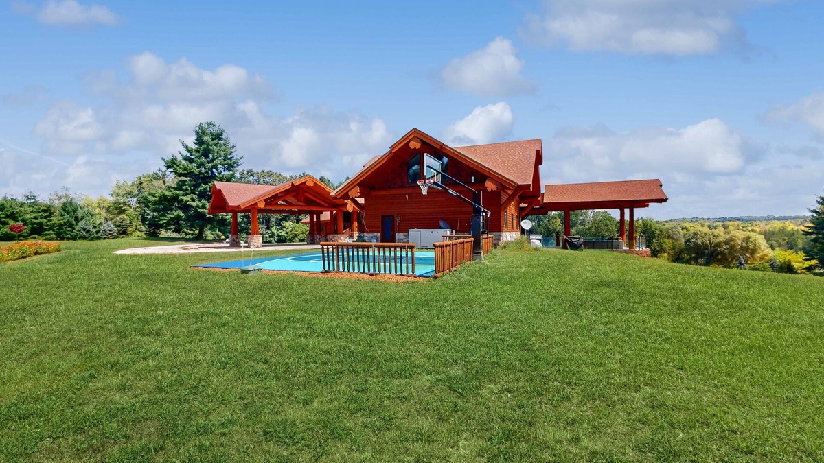 Benton Harbor Cabin | Grand cabin with lake view, pond, wood fireplace & AC, & fast WiFi