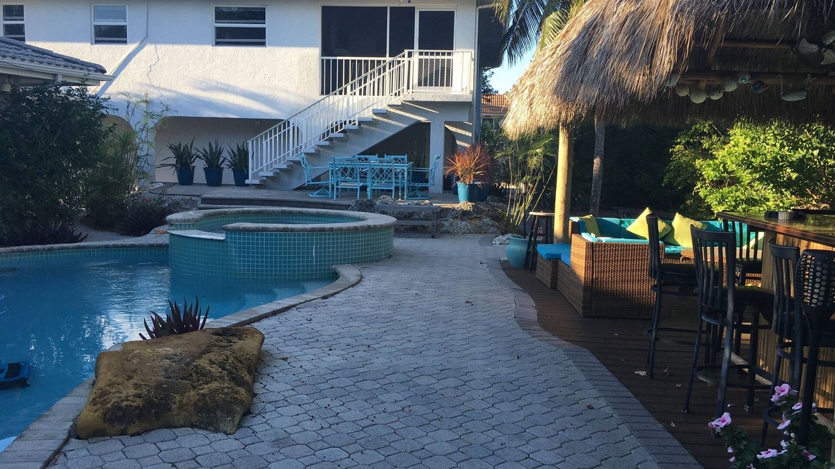 Marathon House | Grand Flamingo Island Oasis - Huge Private yard/pool/tiki/bar/dock