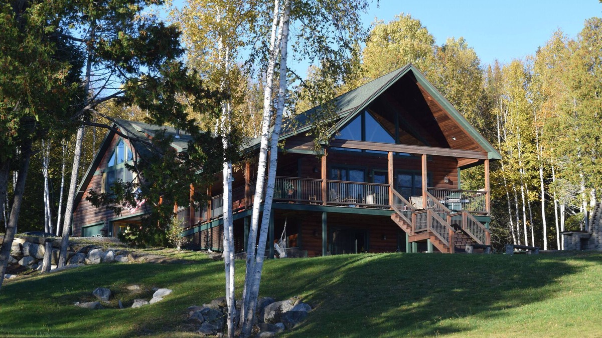 Rangeley Ski Chalet | Grand home in very private and serene estate setting. Direct prime lake access.