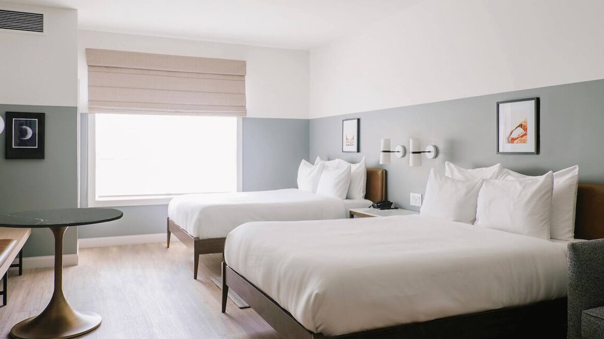 Moab Hotel | Gravity Haus Two Queen Room, Central Location, Dog-friendly Property w/Pool