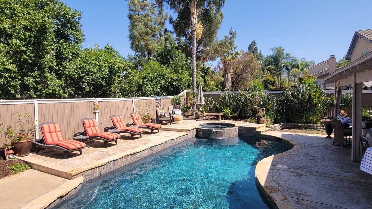 Corona House | Great backyard with built in BBQ and private pool and spa.