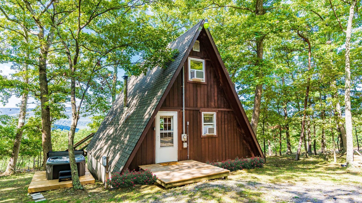 Berkeley Springs Cabin | Great Views! A-Frame w Hot Tub, Grill & Fire Pit