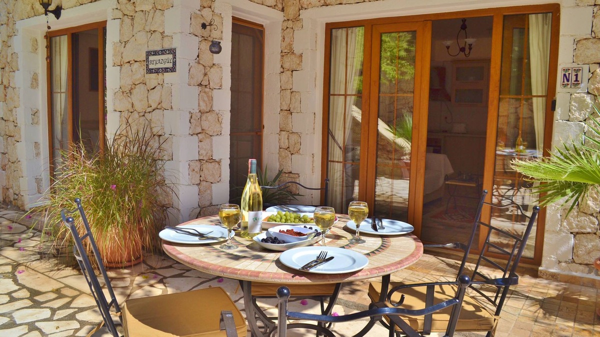 Kalkan Apartment | Ground floor apt large patio Mediterranean complex 5mins to town