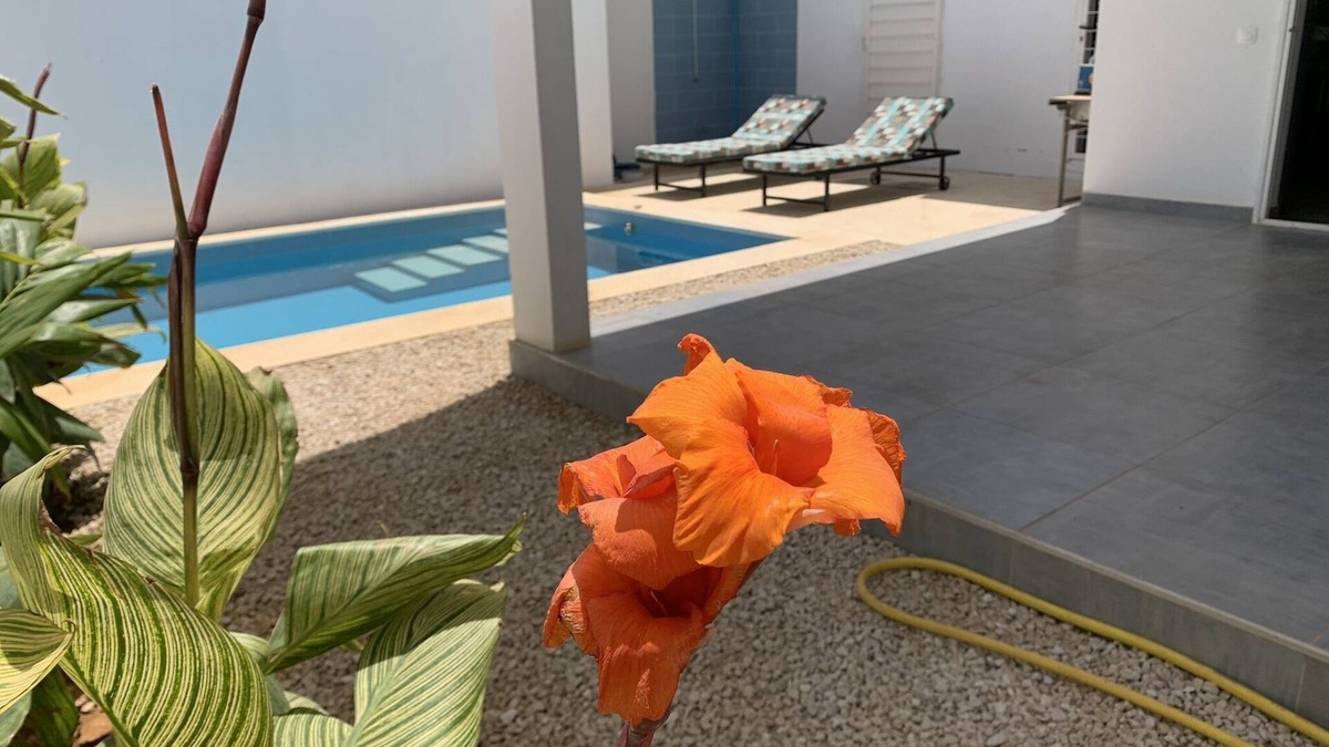 Ngaparou Apartment | Ground floor of villa with private swimming pool near the beach.