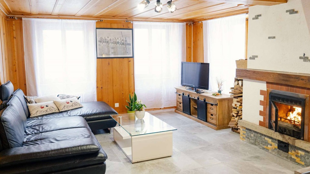Albeuve House | Gruyère House with Fireplace and Views of the Alps