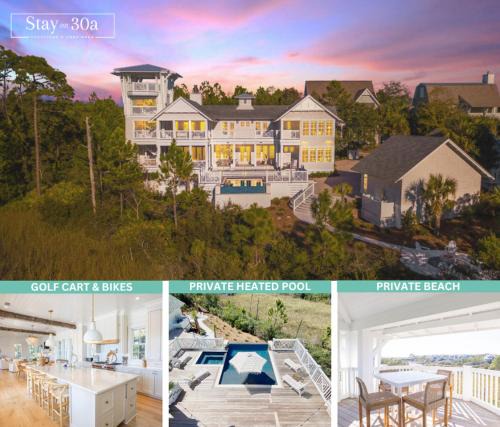 WaterSound Beach House | Gulf Bridge by Stay on 30A- Pool, Bikes, Golf Cart