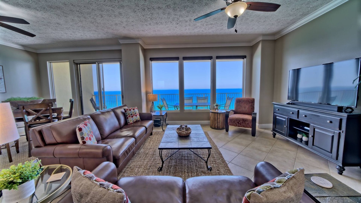 Thomas Drive Condo | Gulf Crest 2BR all tiled gulf front condo! Beach Chair Service included!