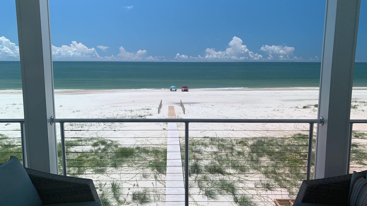 Port St. Joe House | Gulf Front Beach House with open concept and elevator and 220 ft boardwalk.
