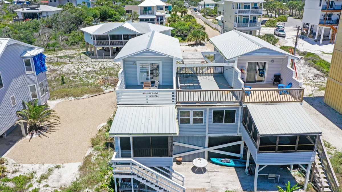 Cape San Blas House | Gulf Front, Pet Friendly, N. Cape San Blas with Screened Deck ~ Whataday