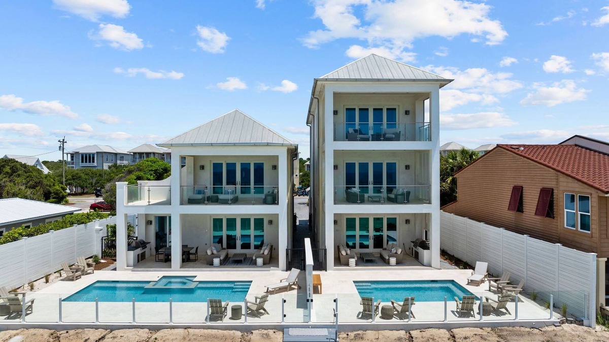 Seacrest House | Gulf Front with Panoramic Views! Sleeps 35! Low-Speed Vehicle and Bikes!