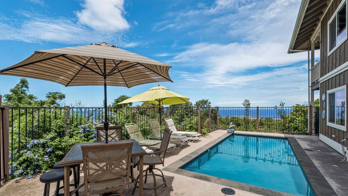 Kona Palisades House | HALE LIO KAI: GORGEOUS HOME WITH POOL, HOT TUB & STUNNING OCEAN/SUNSET VIEWS
