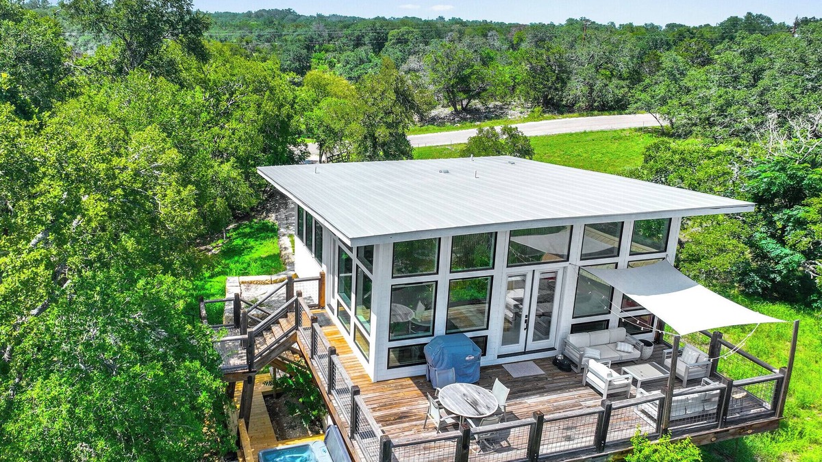 Blanco House | Happiness Ranch - Cypress Tree House | Modern Couples Getaway in Blanco!