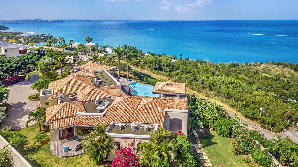Grand Case Villa | Happy Bay - Classic French Creole Villa - Stunning Views