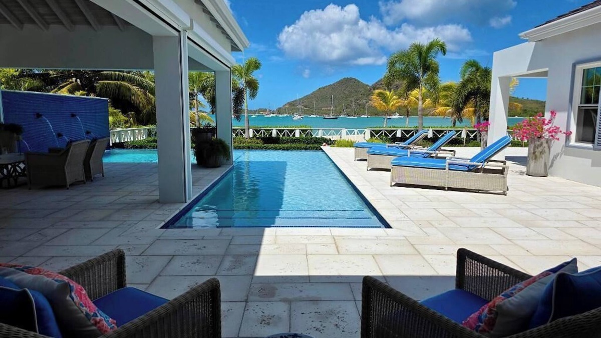 Jolly Harbour Villa | Harbour Blue, Luxury beachfront Villa, Jolly Harbour, Antigua.