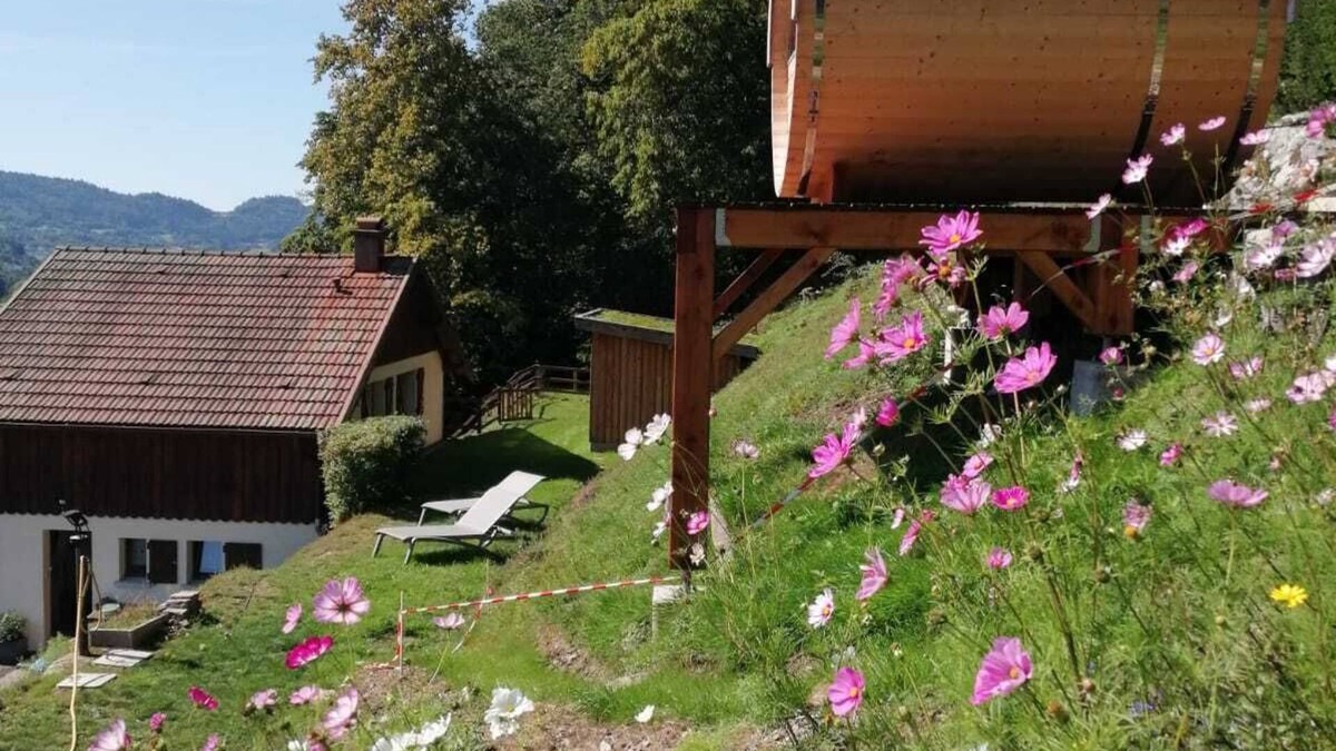 Le Menil Ski Chalet | Hautes Vosges Le Ménil Chalet Avec Sauna Tonneau