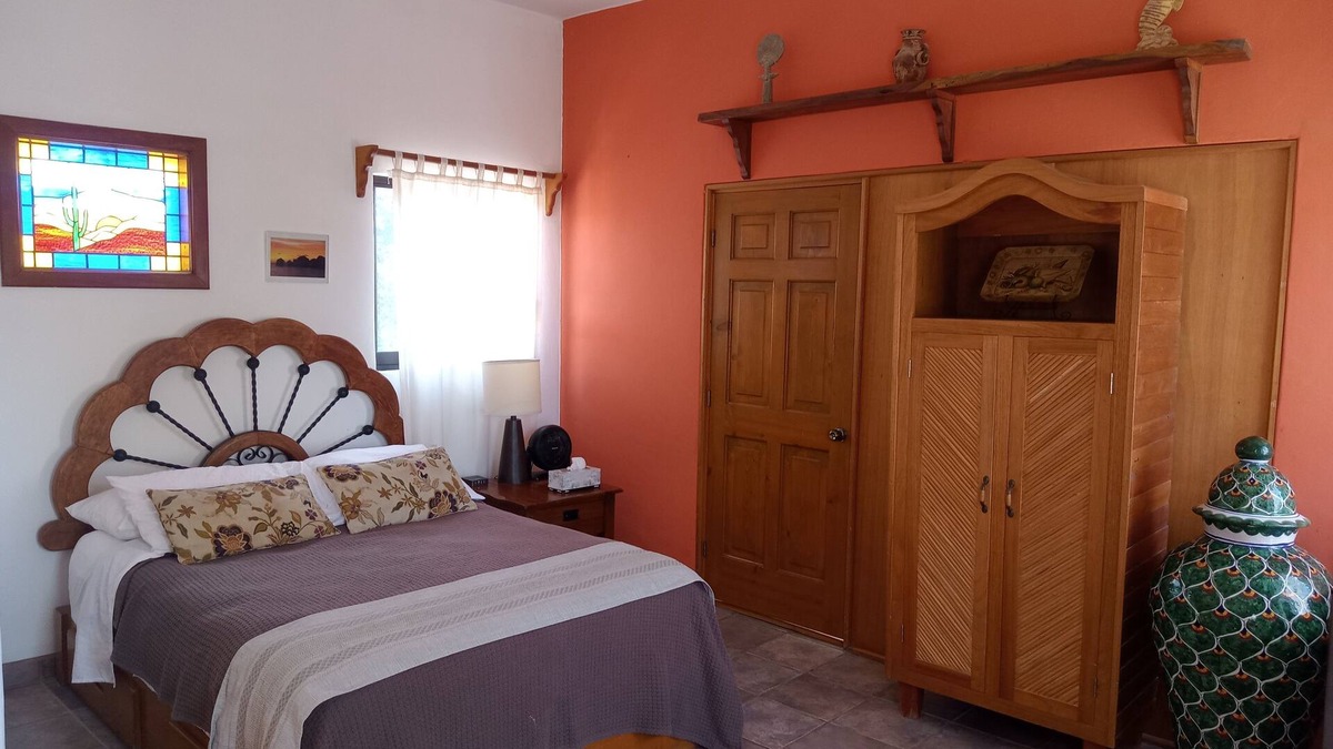 La Ribera Bed & Breakfast | HdP: Room #3 Library with one queen size bed and one sofa bed in separate room