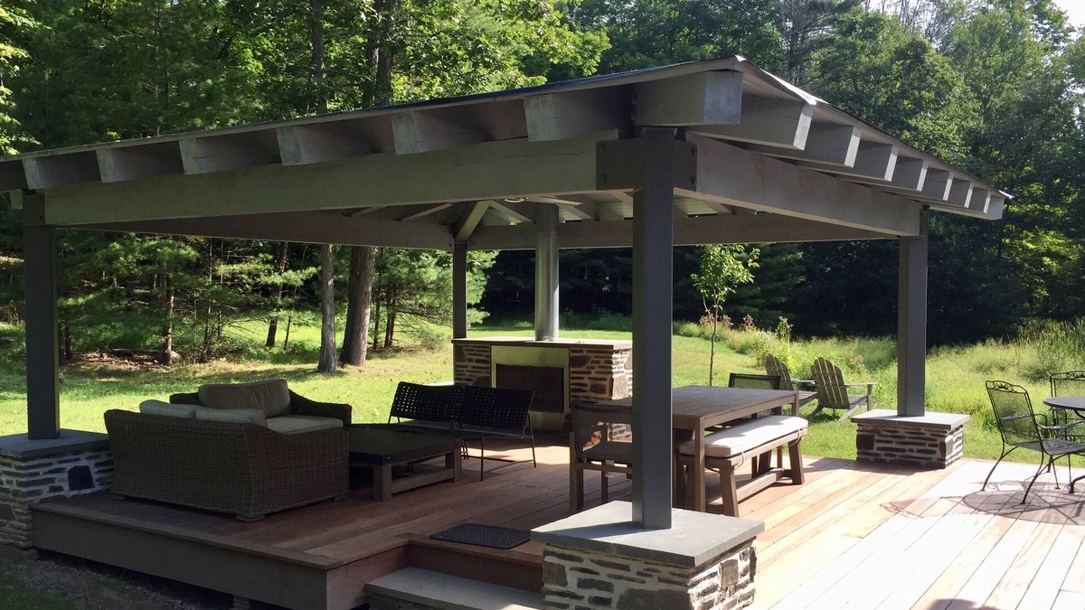 Woodstock House | Heart of Woodstock — Unique Arts-and-Crafts Home: Outdoor Room and Heated Pool!