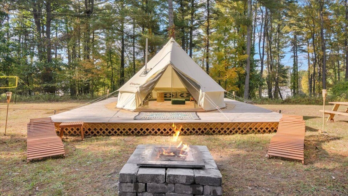 East Stroudsburg Cabin | *Heated Indoor POOL/Glamping+ Firepit/Stone Cabin* Close to Shawnee