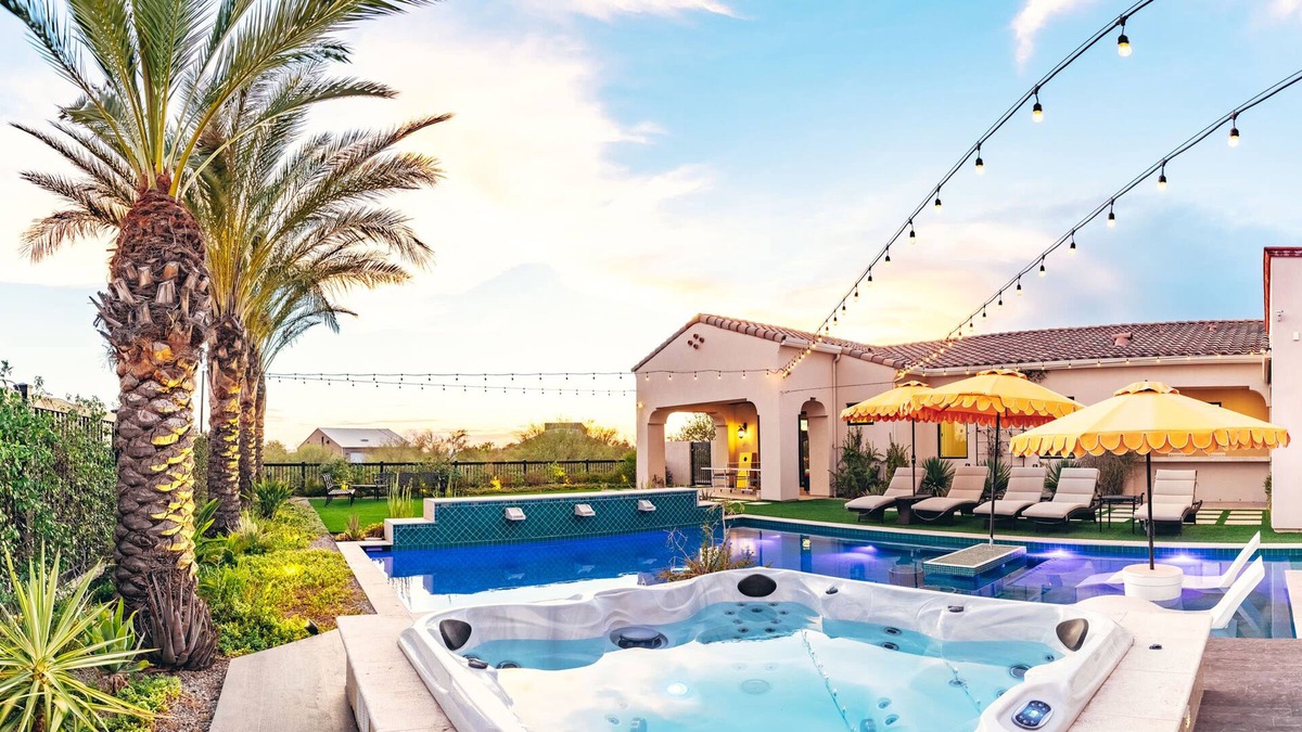 Desert View Village Villa | Heated Pool, Jacuzzi, Gym, Office, Movie Room
