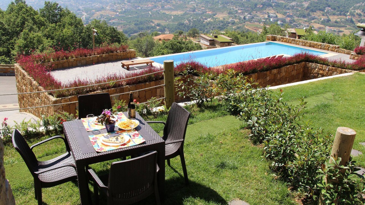 Kfardebian Ski Chalet | Heavenly Duplex with 2 gardens at Redrock Faqra