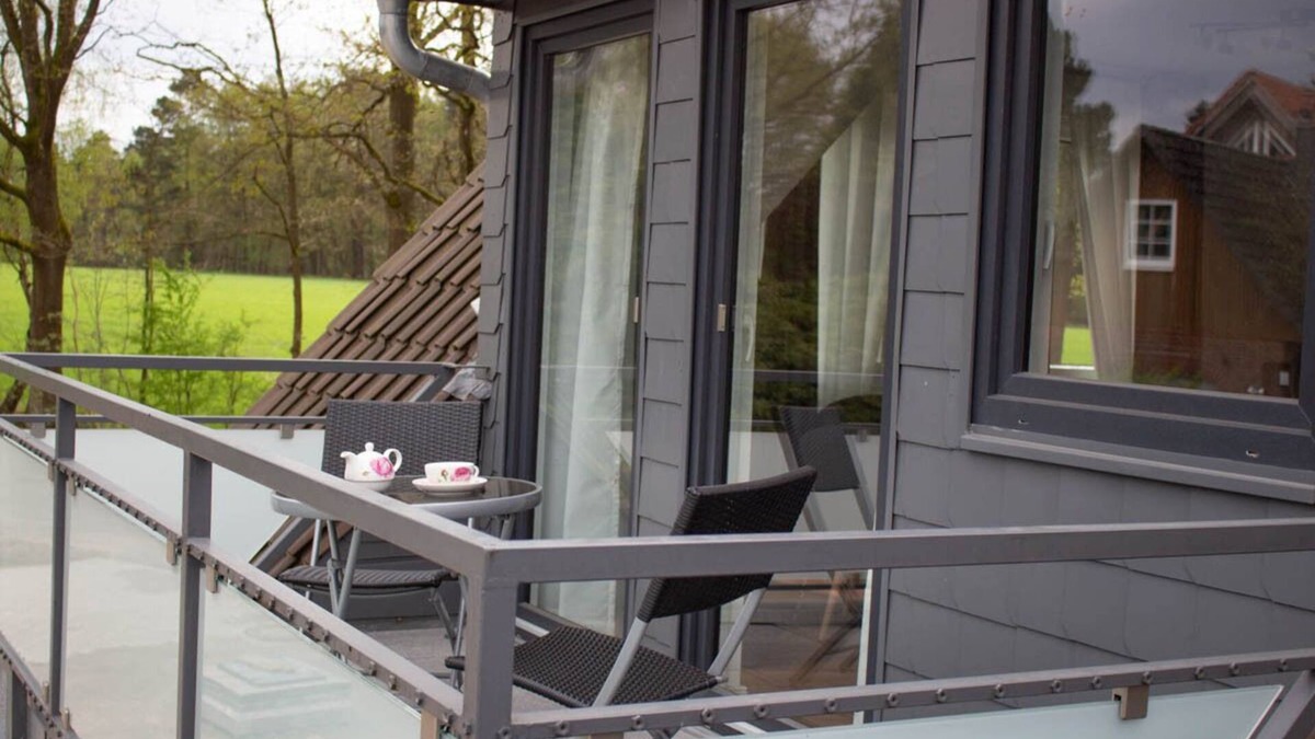 Undeloh Apartment | Heideträume Appartements "Pedalritter", balcony, nature reserve