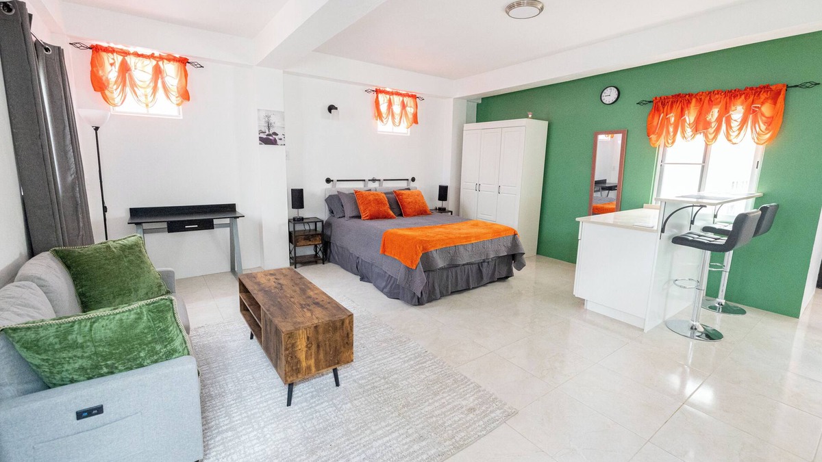 Dickenson Bay Apartment | Hilltop View: Convenient & Peaceful Studio Haven
