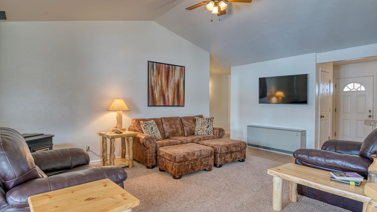 Alpine Village House | Hilltop Home w/Great Mountain Views, Back Porch, WiFi, W/D & Attached Garage