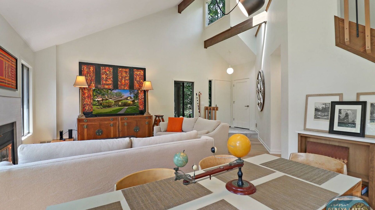 Fontana Condo | HipNautic - Contemporary Condo in Abbey Springs |Patio View of Duck Pond |Beach Access |Pools |Golf