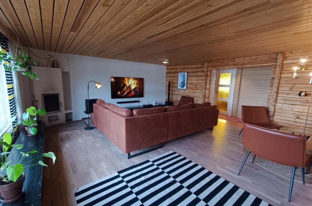 Petajavesi Villa | Hirsihuvila yksityisessä niemessä Petäjävedellä