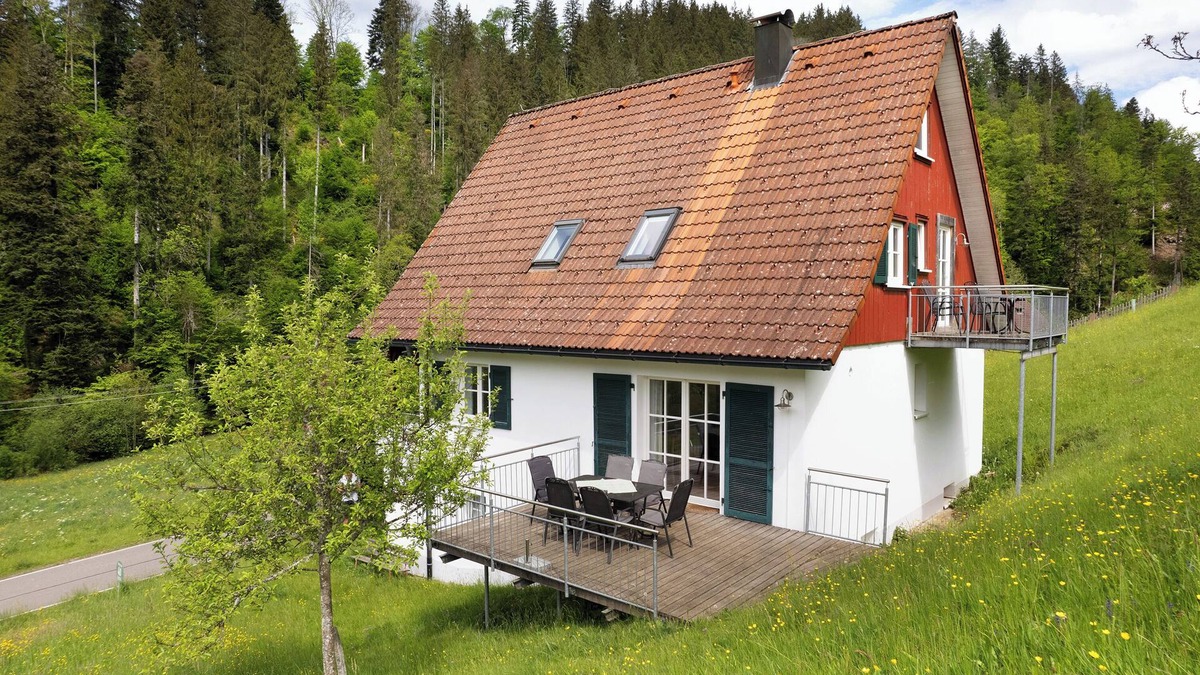 Schenkenzell House | Holiday Home 'Haus 1 Hanselishof - 2 Wohnungen' with Mountain View, Private Terrace and Wi-Fi
