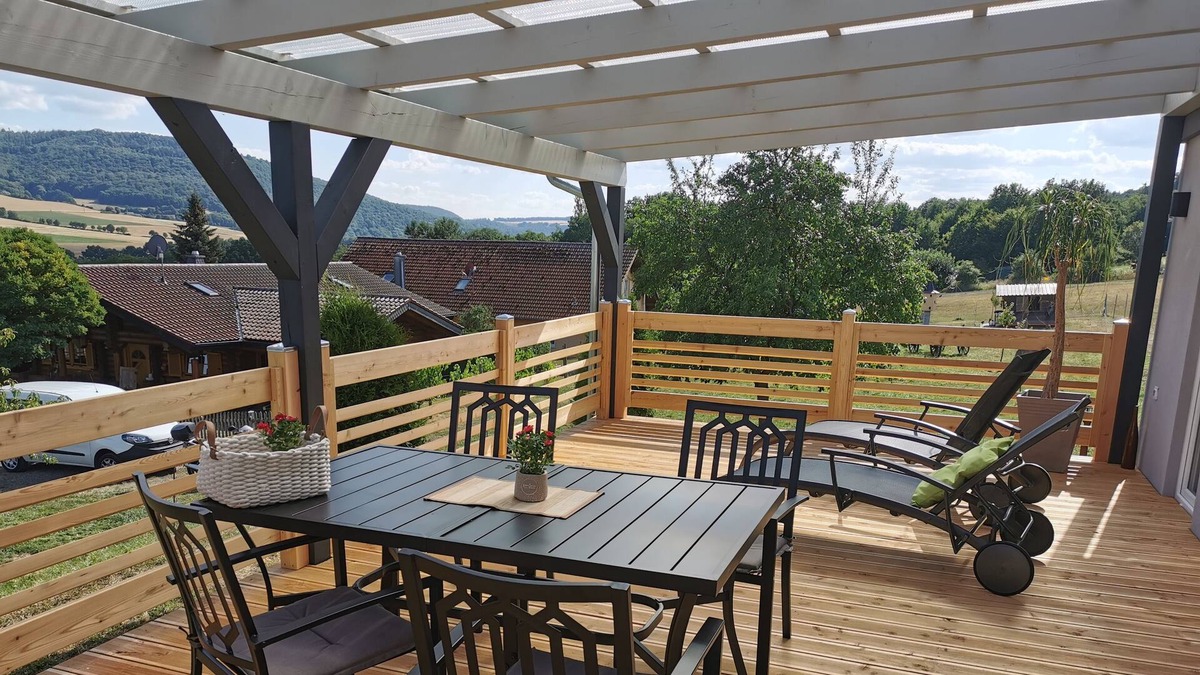 Wartmannsroth House | Holiday home in nature with a large terrace and a wide view.
