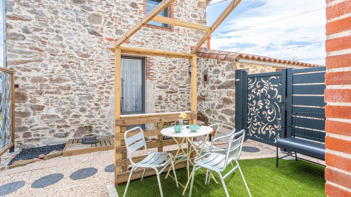 Pouzauges House | Holiday Home 'L'étable 15kms Puy Du Fou' with Private Terrace and Wi-Fi